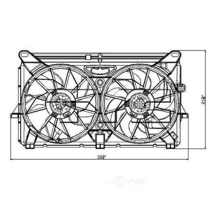 TYC 622220 Dual Radiator And Condenser Fan Assembly 622220